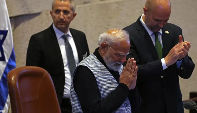 خطاب رئيس الوزراء الهندي في الكنيست