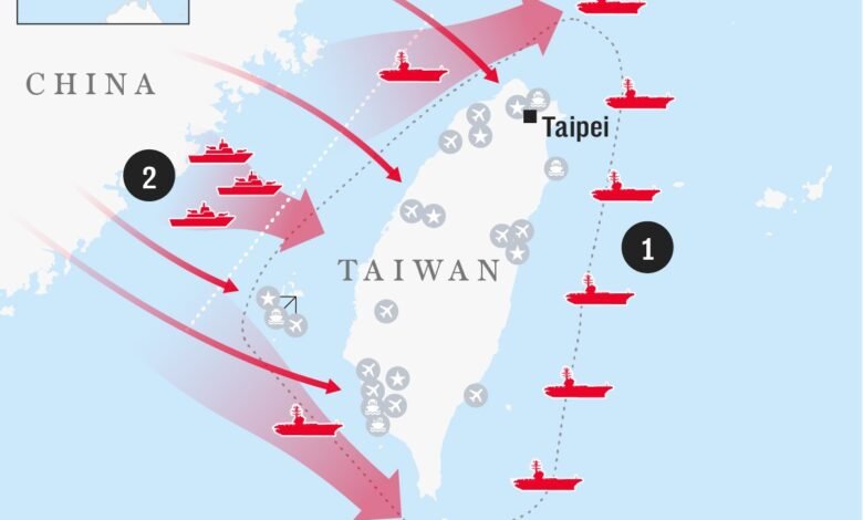 تحركات الجيش الصيني حول تايوان 2026